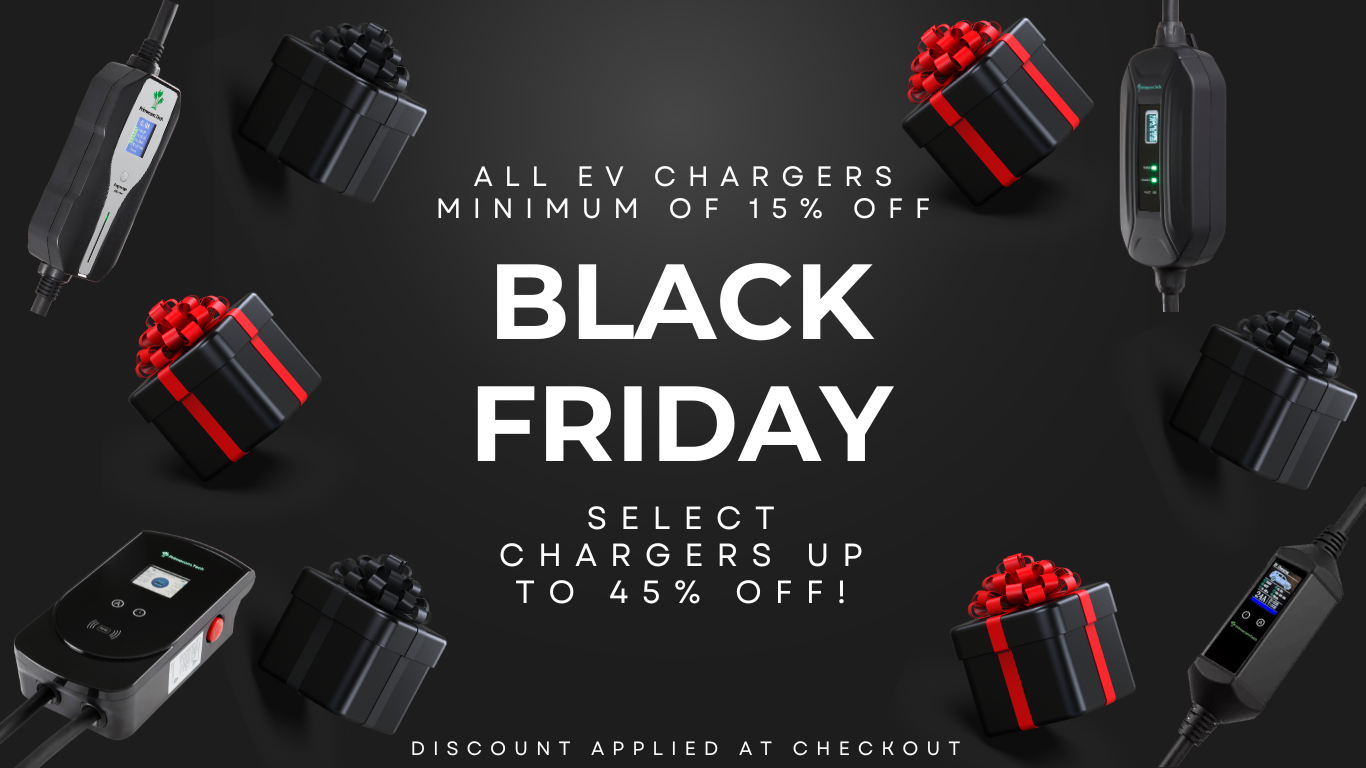 Massive Black Friday Discounts on EV Chargers – Save Up to 45% at Primecom Tech!