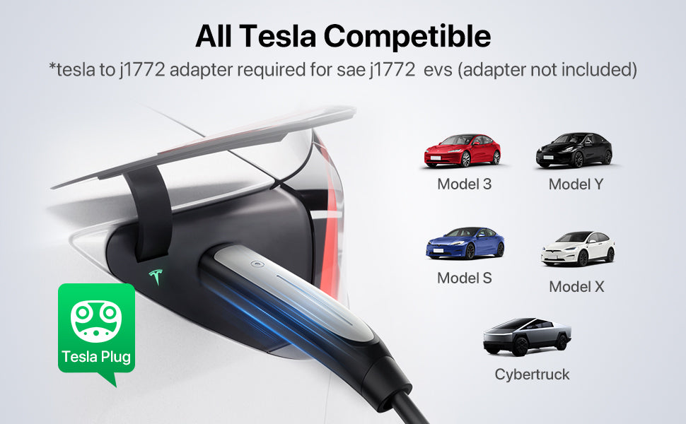 Primecom 40 Amp Level 2 Tesla NACS EV Charger Connector 30ft, 40ft, 50ft Cord Lengths