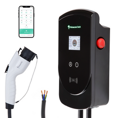 Primecom 80 Amp Level 2 EV Charger | 18ft to 50ft Cord Lengths | 22KW 220 Volt