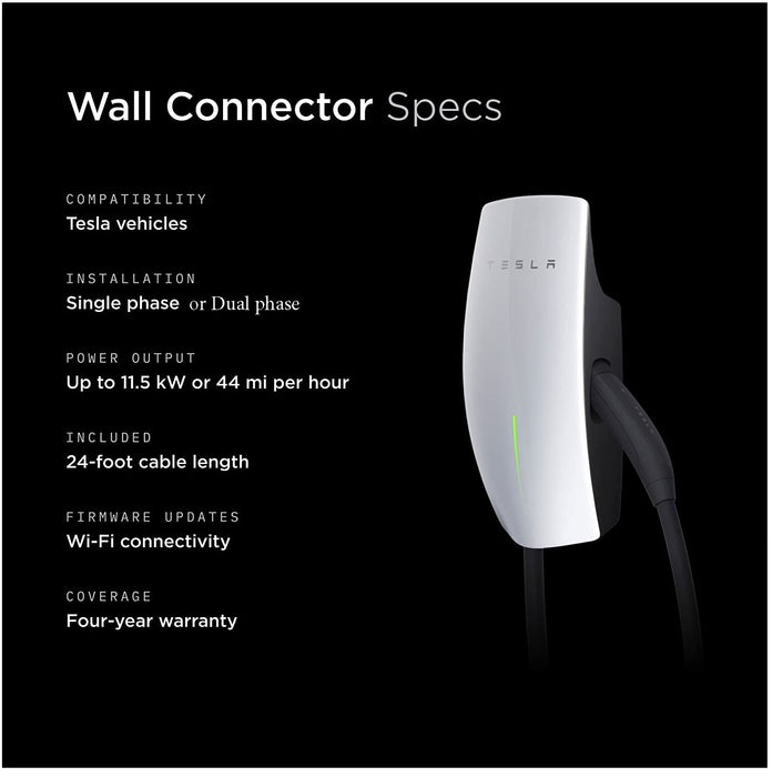 Tesla Wall Connector Gen 3 Level 2 EV Charger - WattLogic
